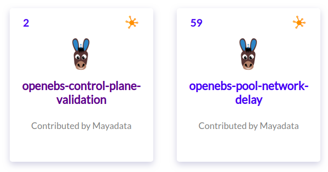 OpenEBS Validation experiments